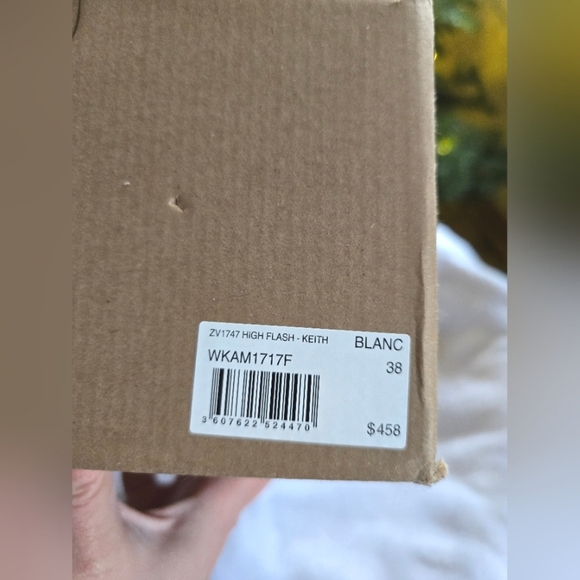 New!! Zadig & Voltaire, High Flash Keith Sneakers, Blanc(White), Size 38 - NIB - Picture 13 of 14